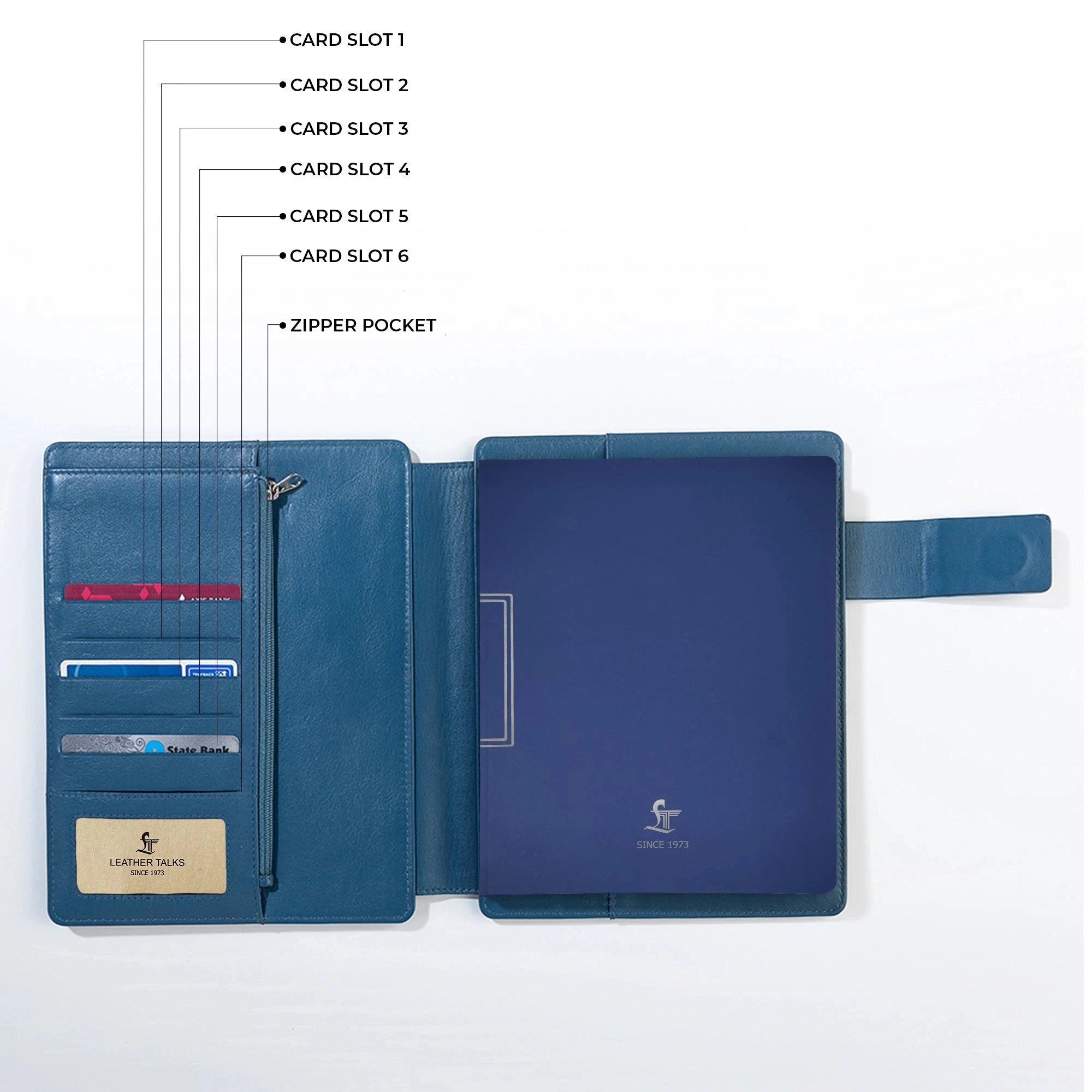 Melunge Leather Diary For Men  & Women | Genuine Leather Handmade Journal / Notebook - Blue Leather Talks