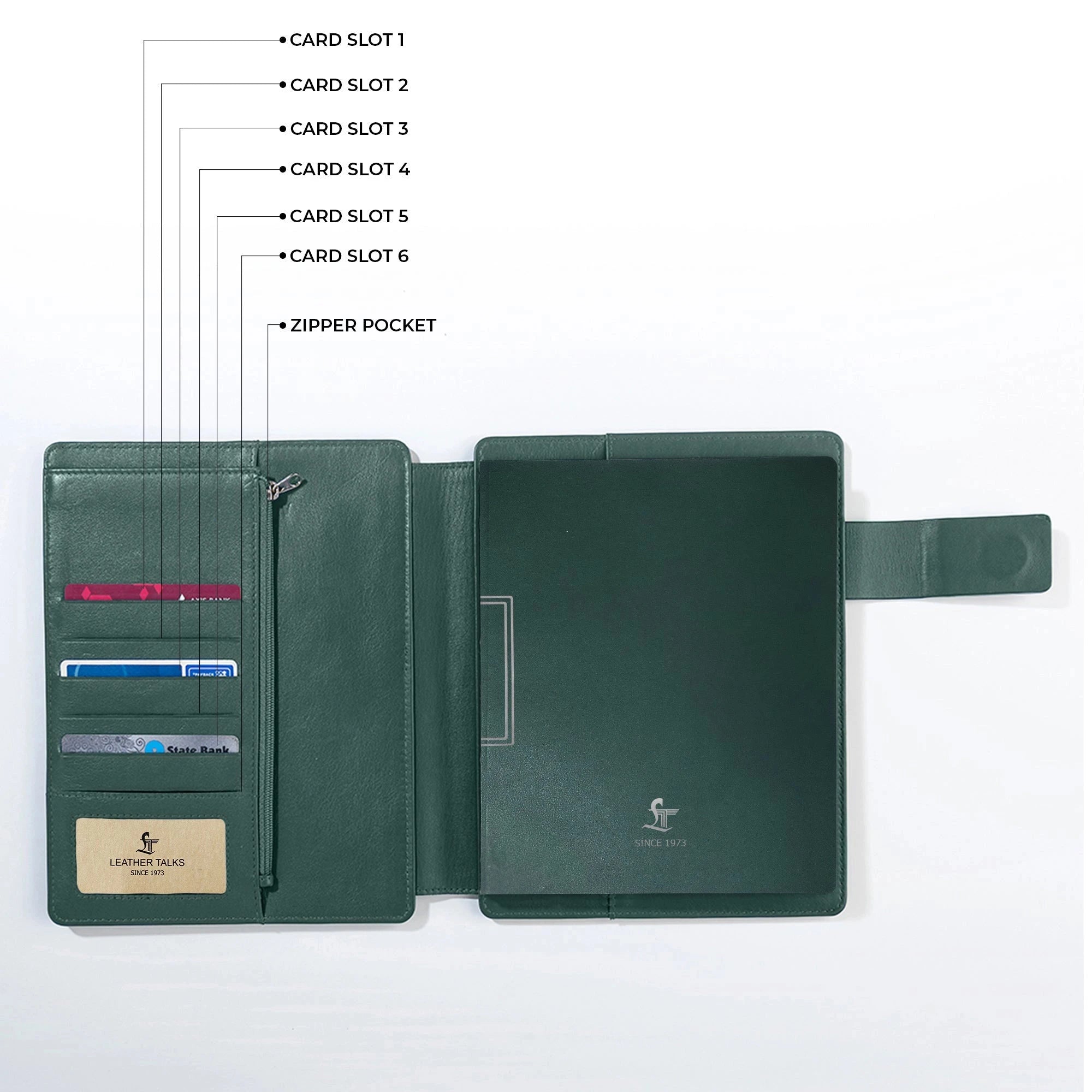 Melunge Leather Diary for Men & Women | Genuine Leather Journal/Notebook | Color- Green Leather Talks