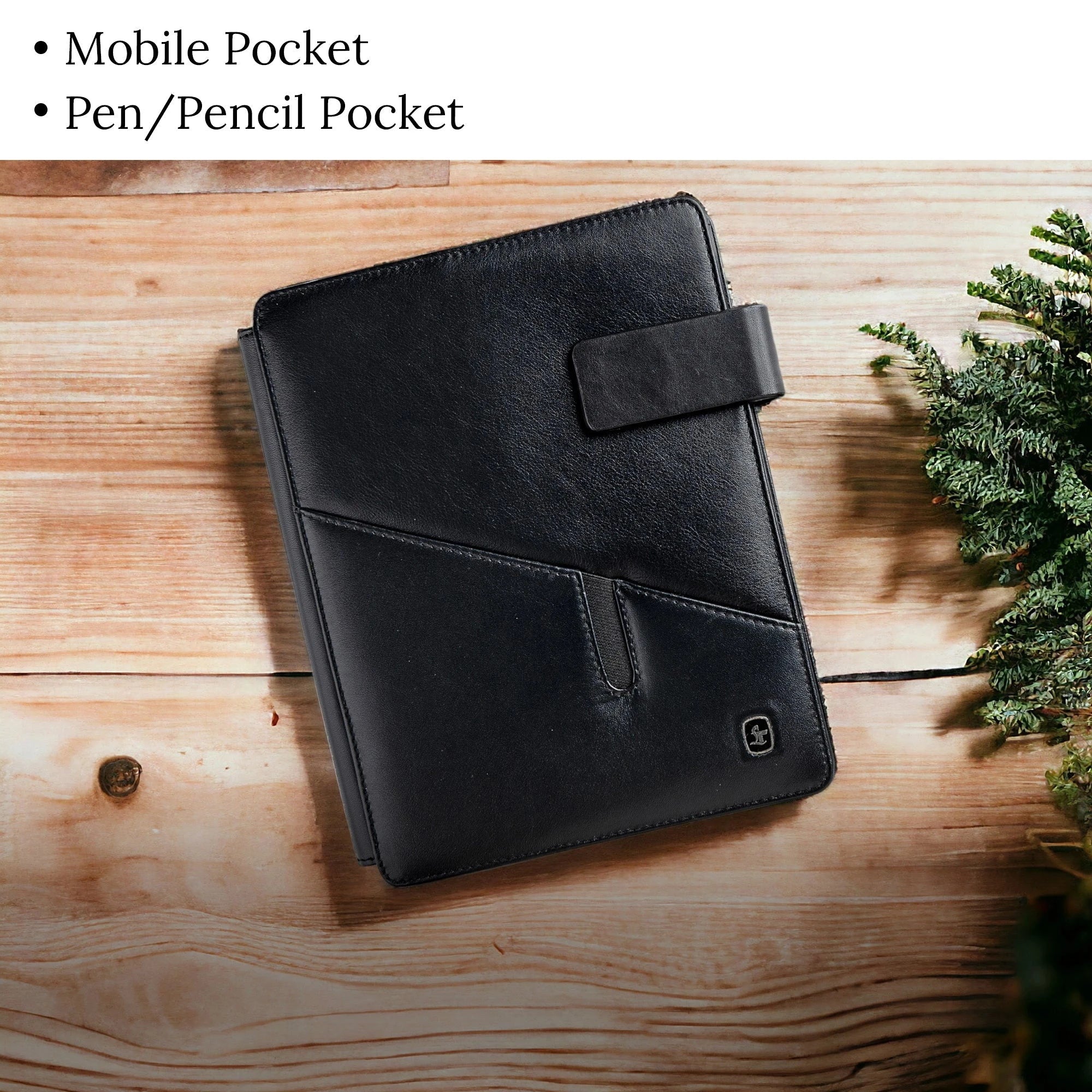 Corporate New Year Gift | Melunge Leather Diary For Men |  Genuine Leather Journal /Notebook | Color:  Black Leather Talks