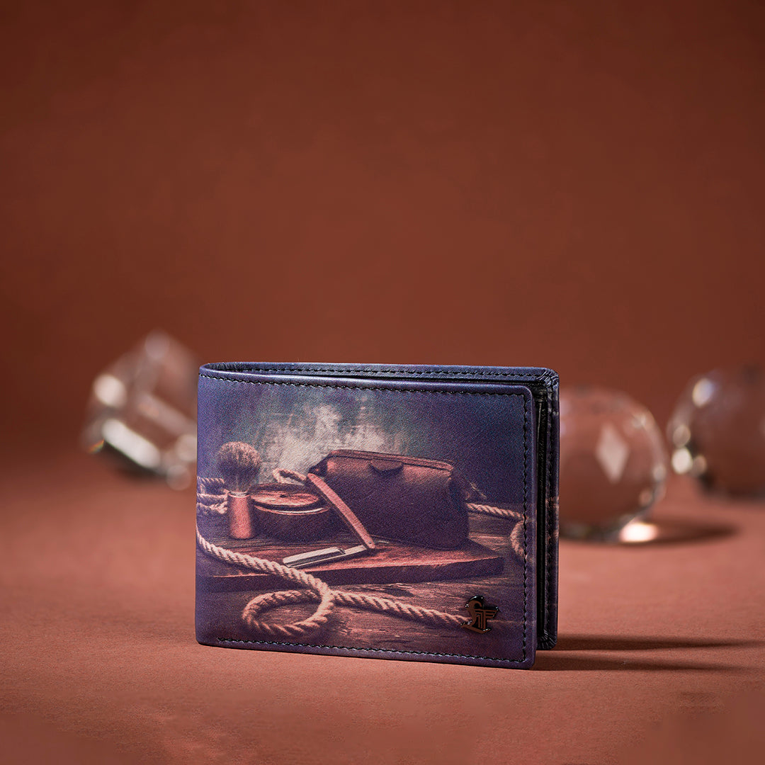 Vintage Stave Pouch Bifold Genuine Leather Wallet with Elegant Design | Leather Talks Leather Talks