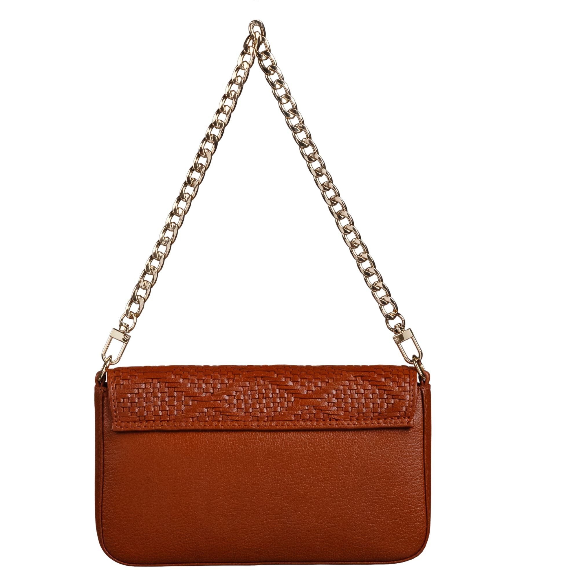 Genuine Leather Sling Bag for Women | Hand-Woven Crossbody Bag | Two Looks in One | Luxury Mini Shoulder Bag for Evening & Casual Wear | Color: Orange Leather Talks