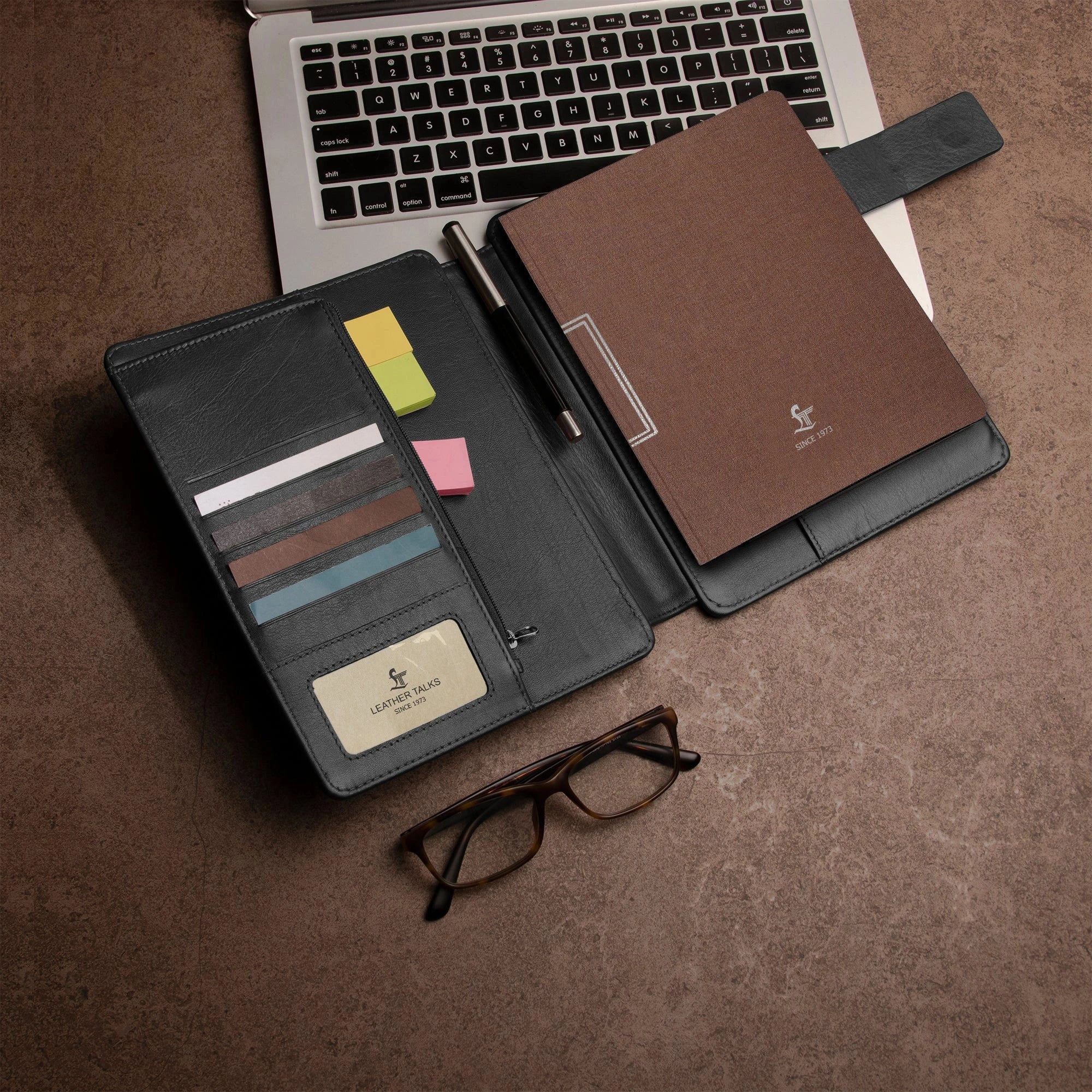 Corporate New Year Gift | Melunge Leather Diary For Men & Women |  Genuine  Leather Journal/Notebook | Color: Brown Leather Talks