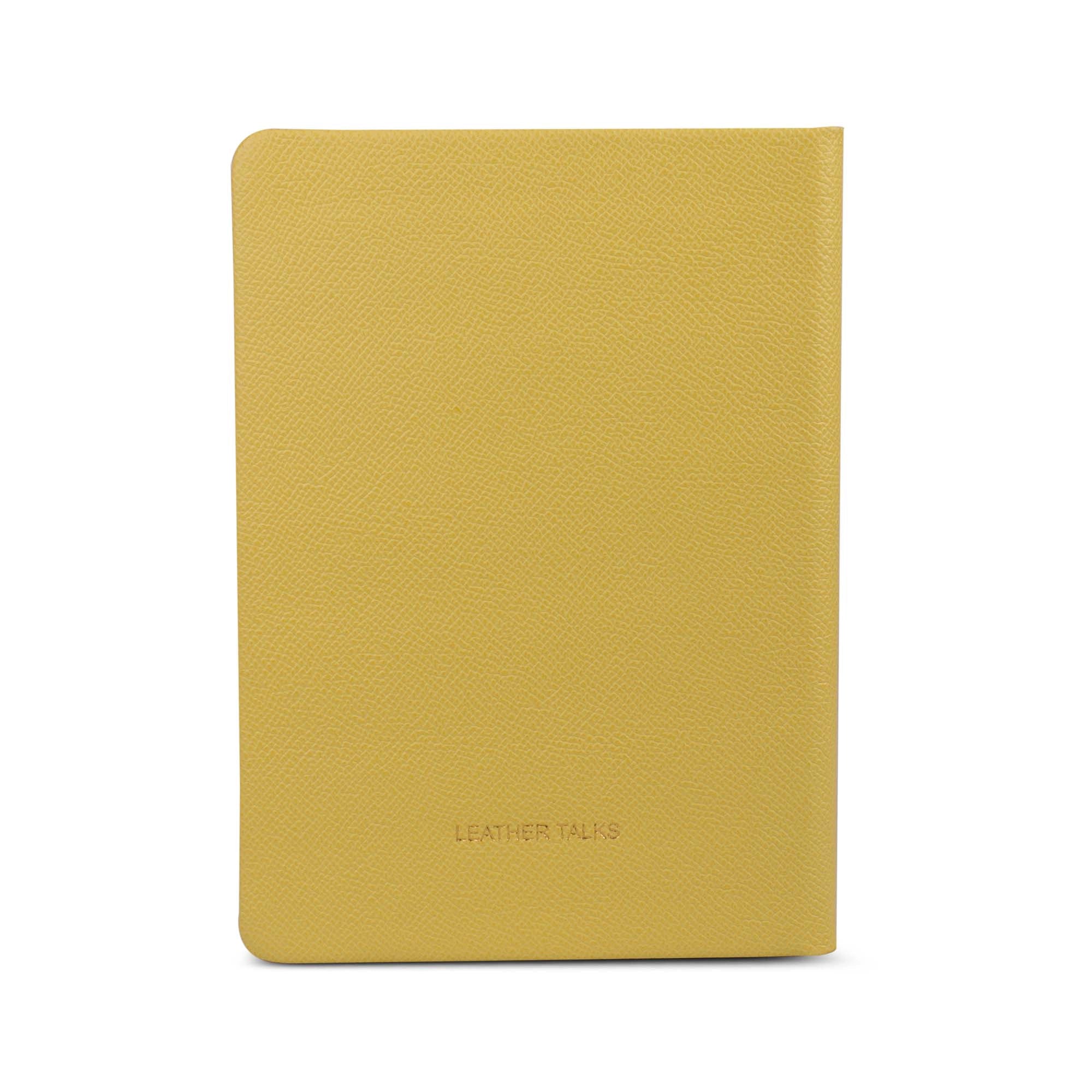 Classic - Luxury Leather Notebook | Premium Genuine Leather Journal for Men & Women | Color: Yellow Leather Talks