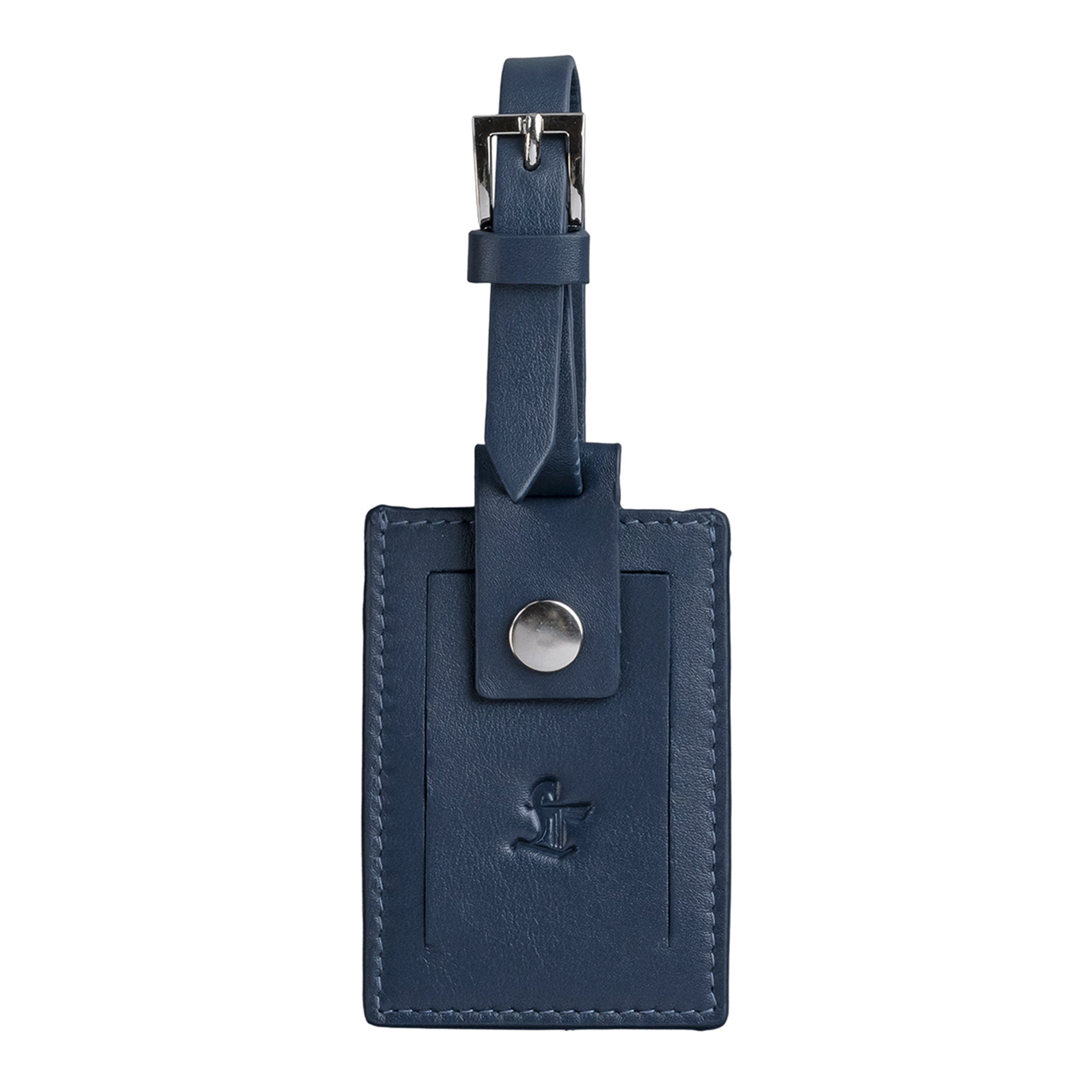 Premium Genuine Leather Luggage Tag with Buckle | Personalized Travel Name Tag for Suitcases & Cabin Bags | Color: Tan, Blue, Black, Brown Leather Talks