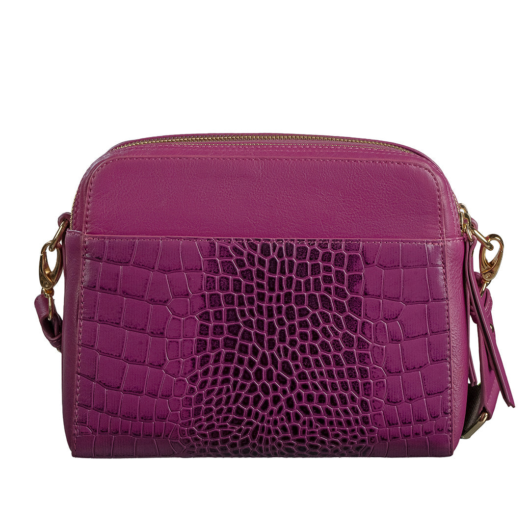 Clara Jr. Leather Pink Handbag for Women | Rear View