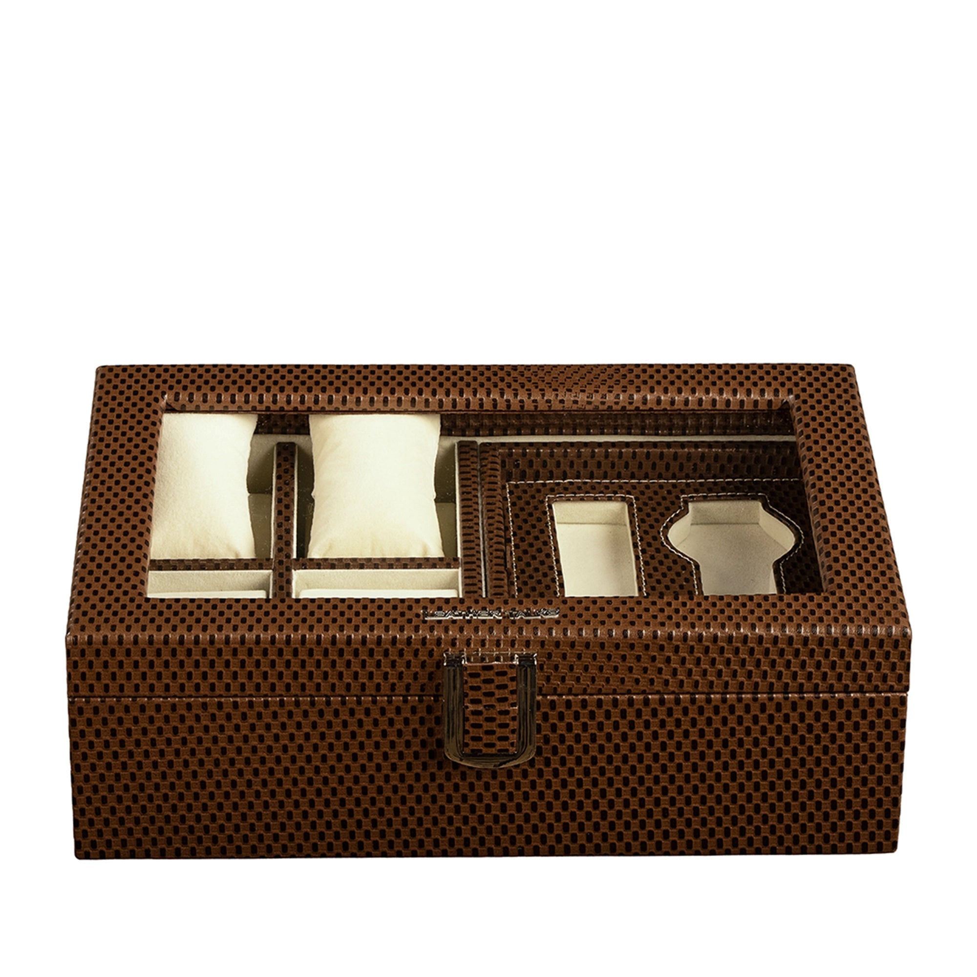 Galio Watch Box 8 Slots | Luxury Genuine Leather Watch Organizer for Men | Premium Watch Storage Case | Color: Brick Brown Leather Talks