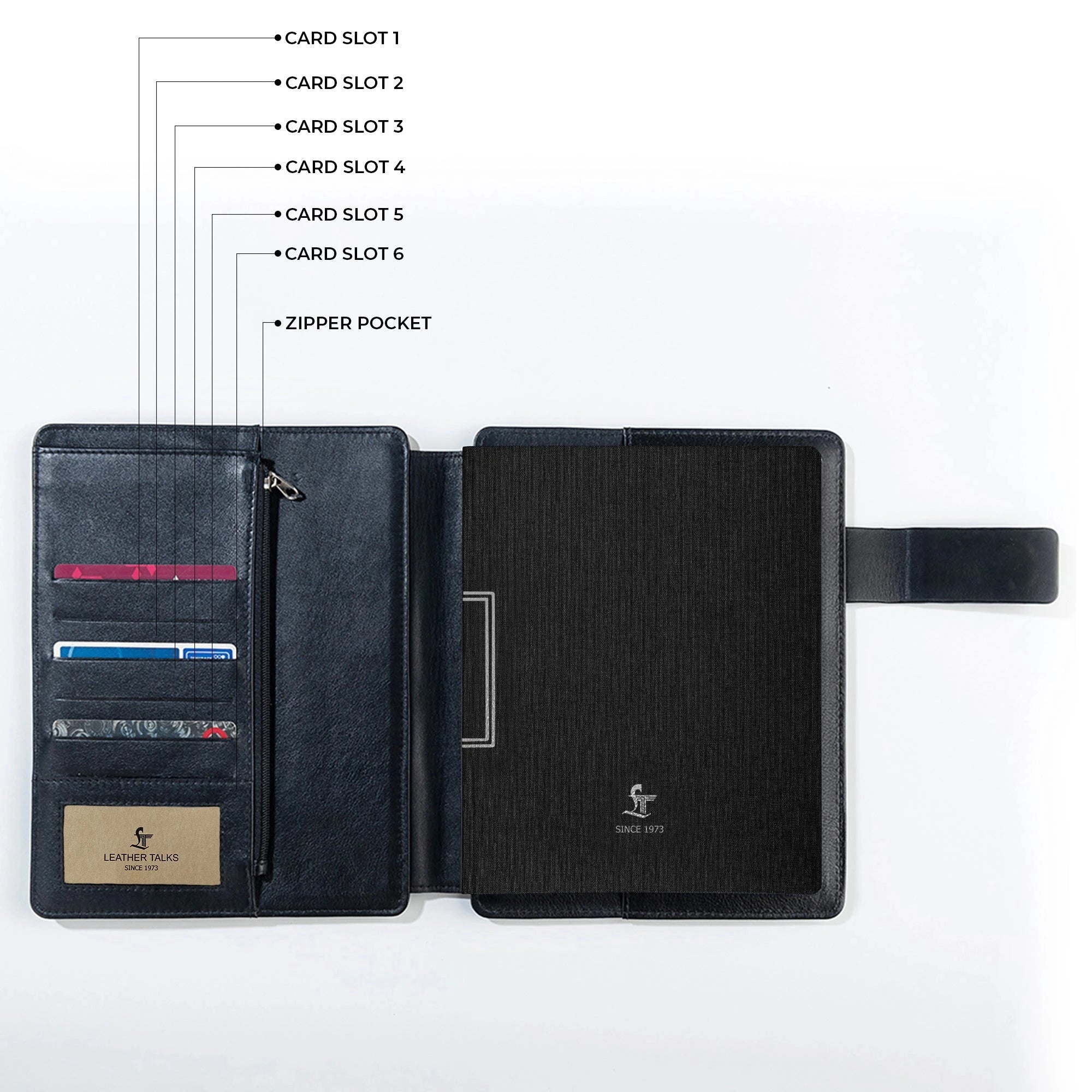 Corporate New Year Gift | Melunge Leather Diary For Men |  Genuine Leather Journal /Notebook | Color:  Black Leather Talks