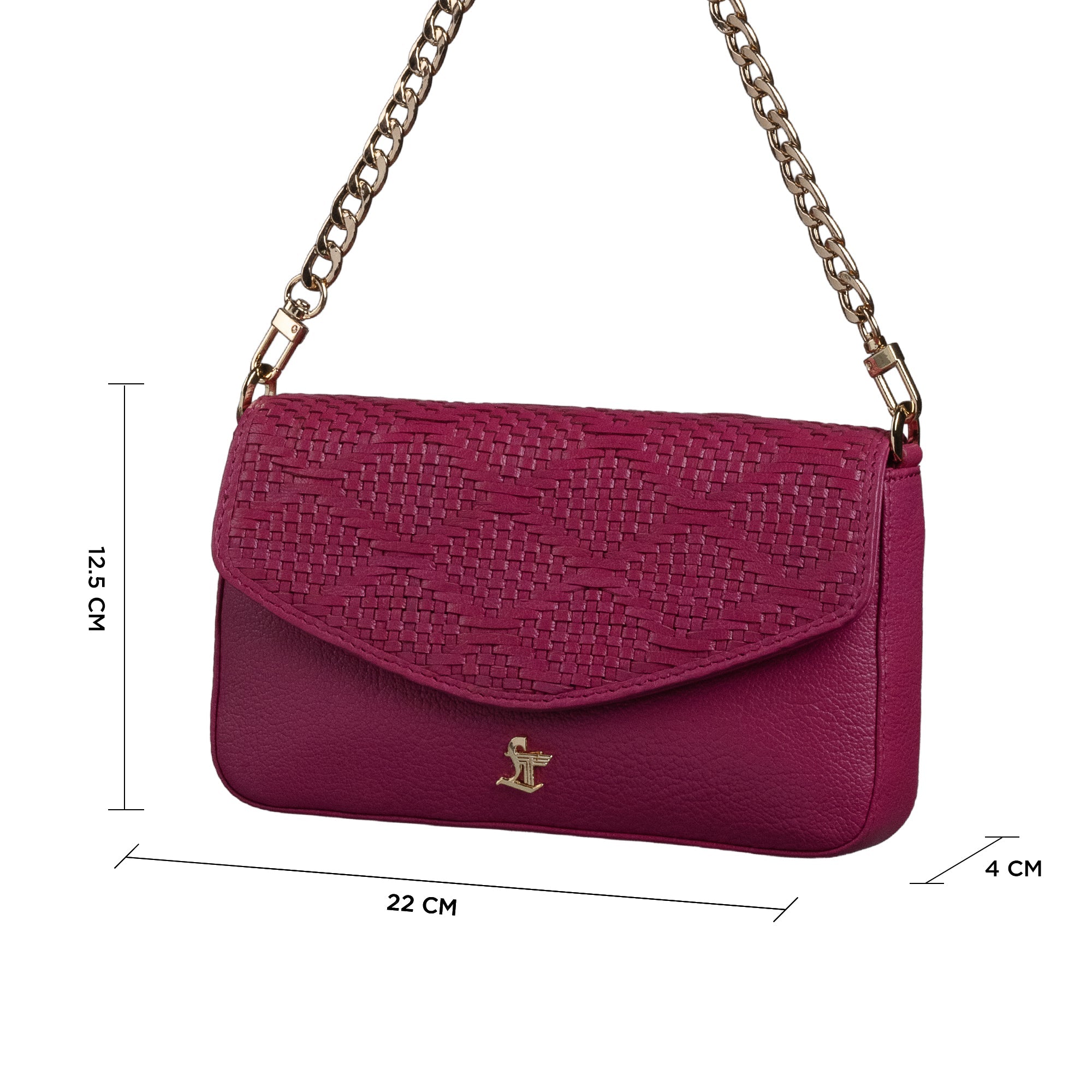 Leather Talks hand-woven genuine leather sling bag with 22 x 12.5 x 4 cm dimensions