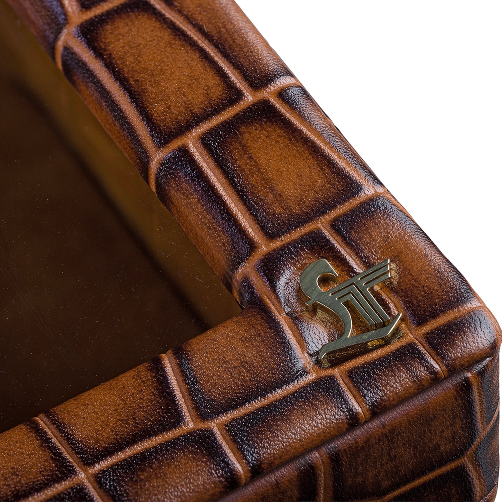 Bronx II Watch Box 10 | Luxury Genuine Leather Watch Box for Men | 10 Slot Watch Organizer with Drawer | Premium Watch Storage Case  | Color:  Croco Tan Leather Talks