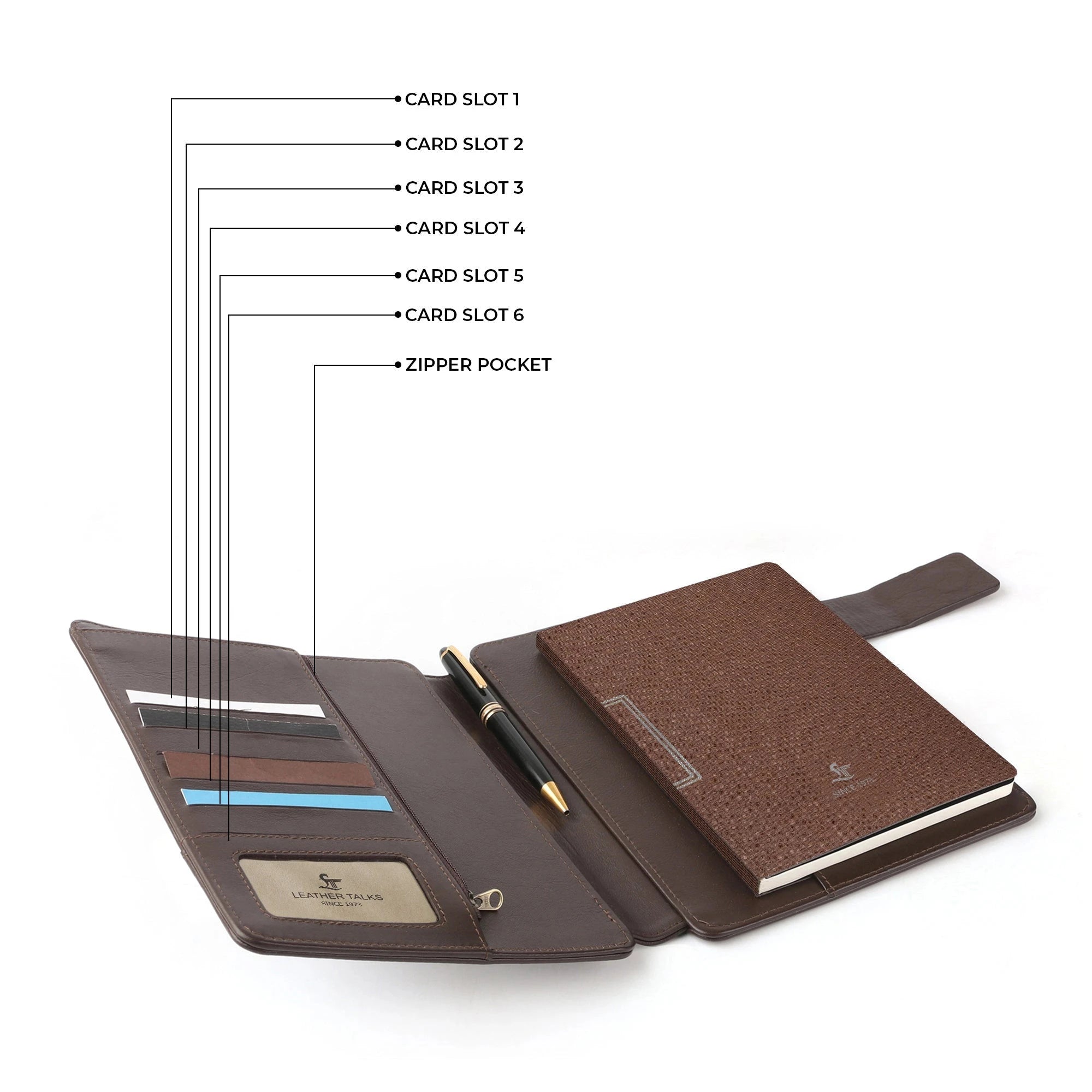Corporate New Year Gift | Melunge Leather Diary For Men & Women |  Genuine  Leather Journal/Notebook | Color: Brown Leather Talks