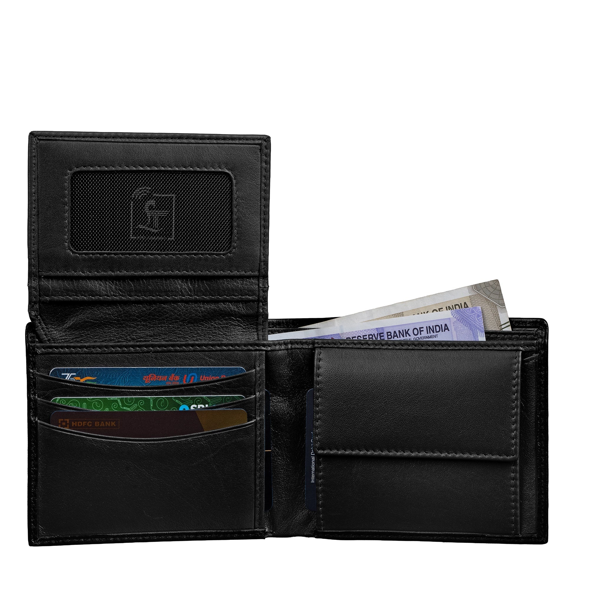 String Premium Genuine Leather Wallet for Men | RFID Blocking Slim Wallet | Classic Men’s Wallet | Color: Black LeatherTalks
