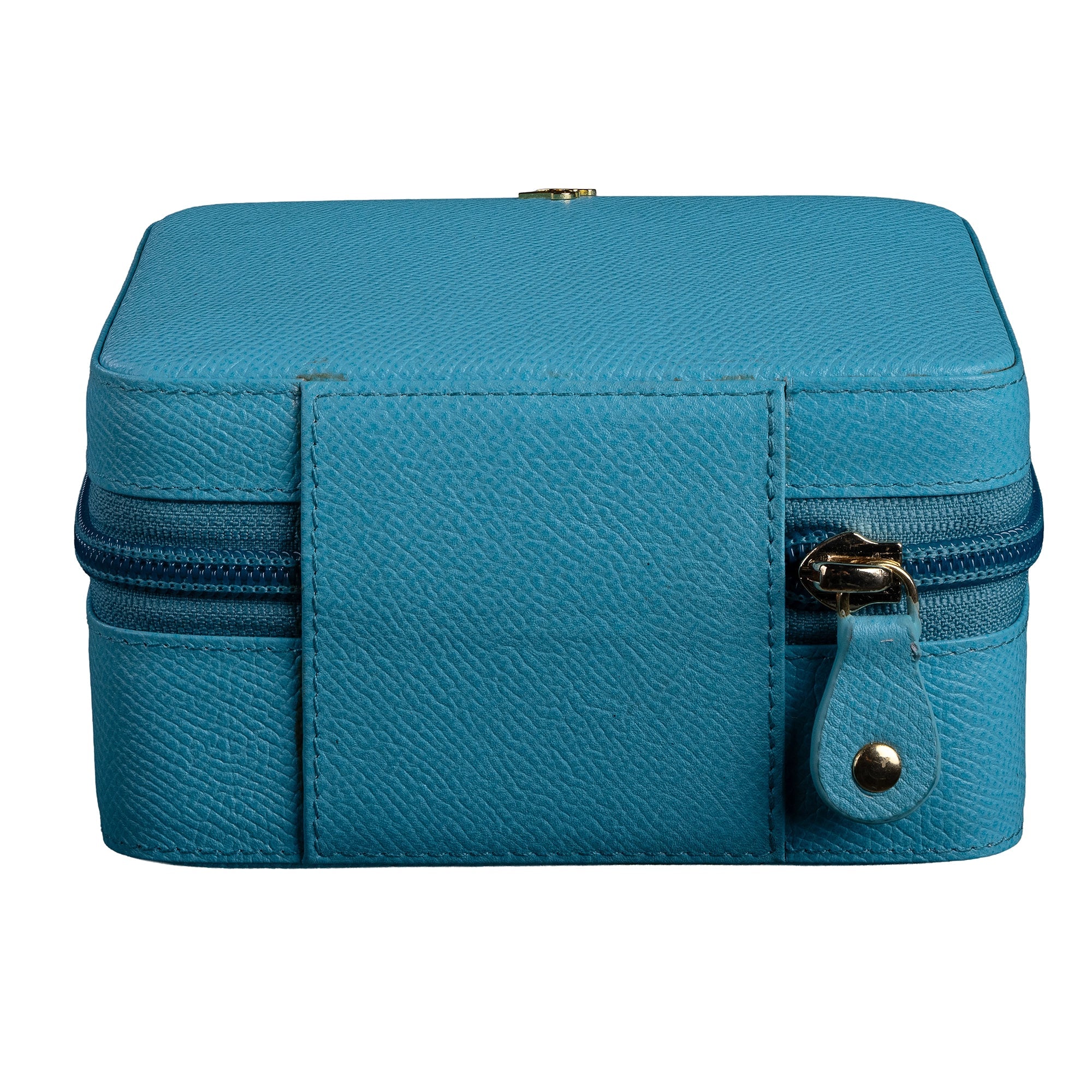 "Jewellery box 
Leather travel jewellery case 
Leather jewellery box 
Travel friendly Jewellery case"