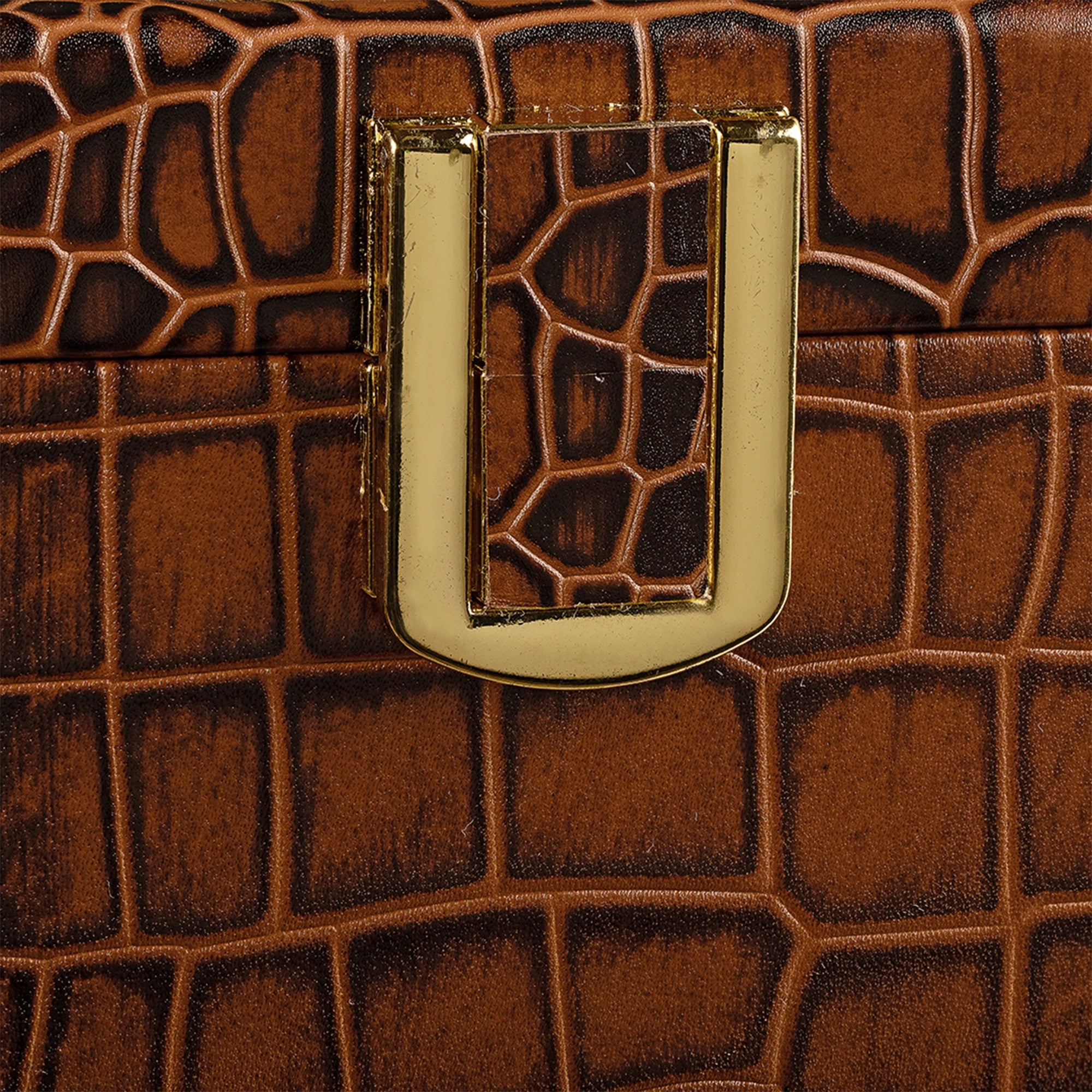 Galio Leather Watch Box / Case | Genuine Leather Watch Box for Men | Can Hold 8 Watches | Acrylic Glass Top | Color: Croco Tan Leather Talks