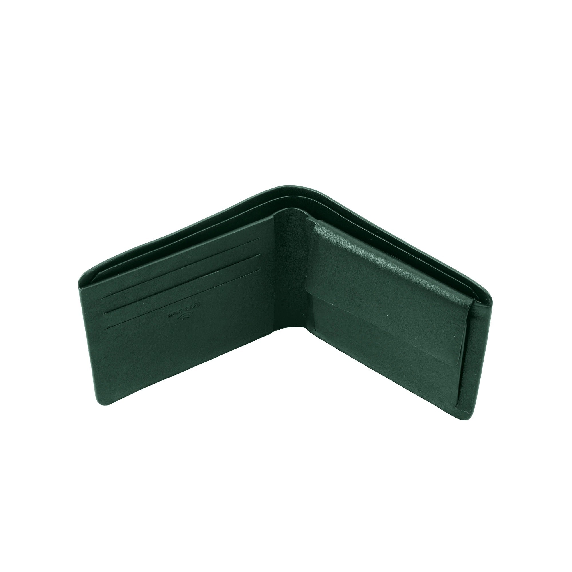 Austin Bifold Stitchless Leather Wallet  | Genuine Leather | RFID Safe | Colour: Green LeatherTalks