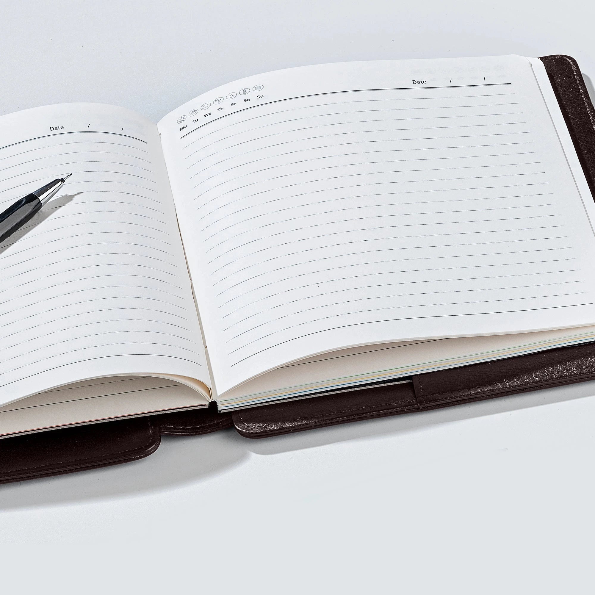 Corporate New Year Gift | Melunge Leather Diary For Men & Women |  Genuine  Leather Journal/Notebook | Color: Brown Leather Talks