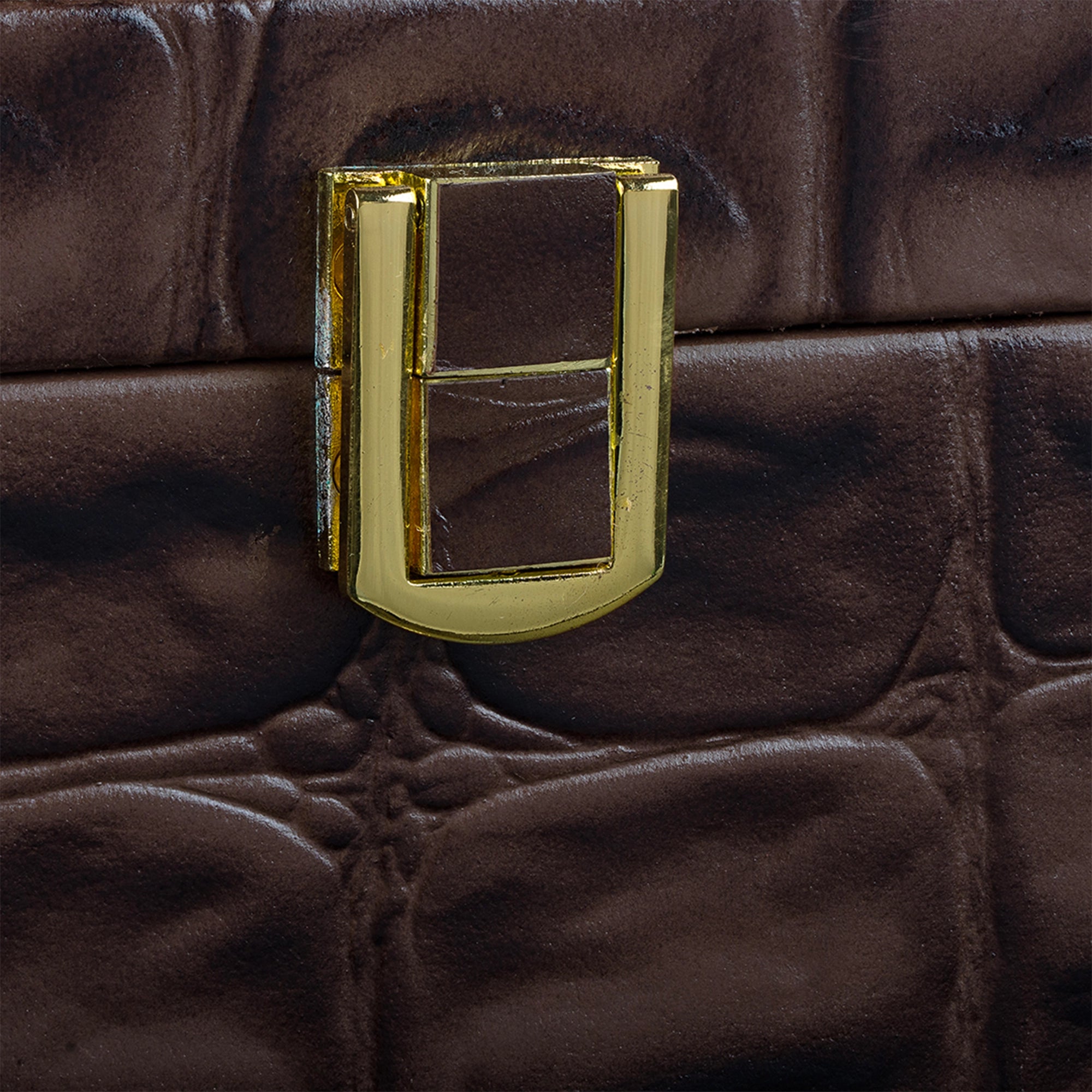 Bronx II Leather Watch Box / Case | 100% Genuine Leather | Can Hold 10 Watches | Acrylic Glass Top | Color:  Crocotail Brown Leather Talks