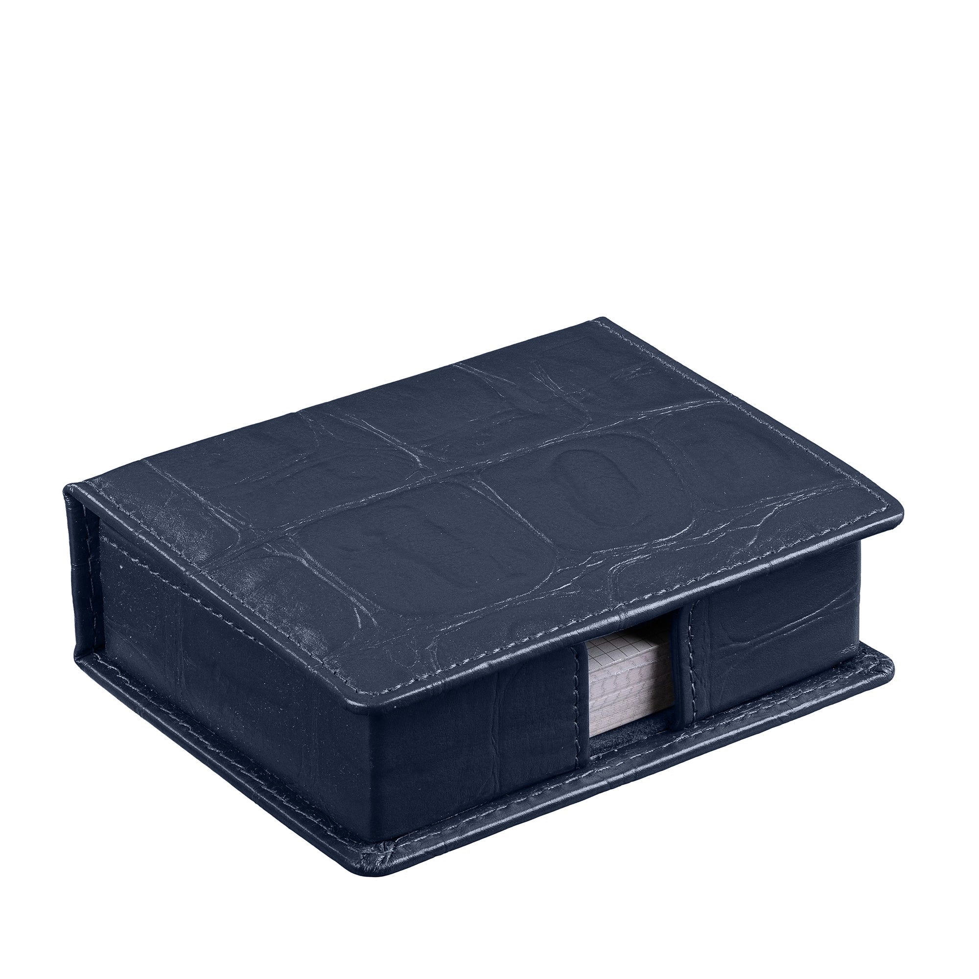Desktop Planner Set I | Office Table Accessories| Crocodile Embossed Genuine Leather | Color-  Blue Leather Talks