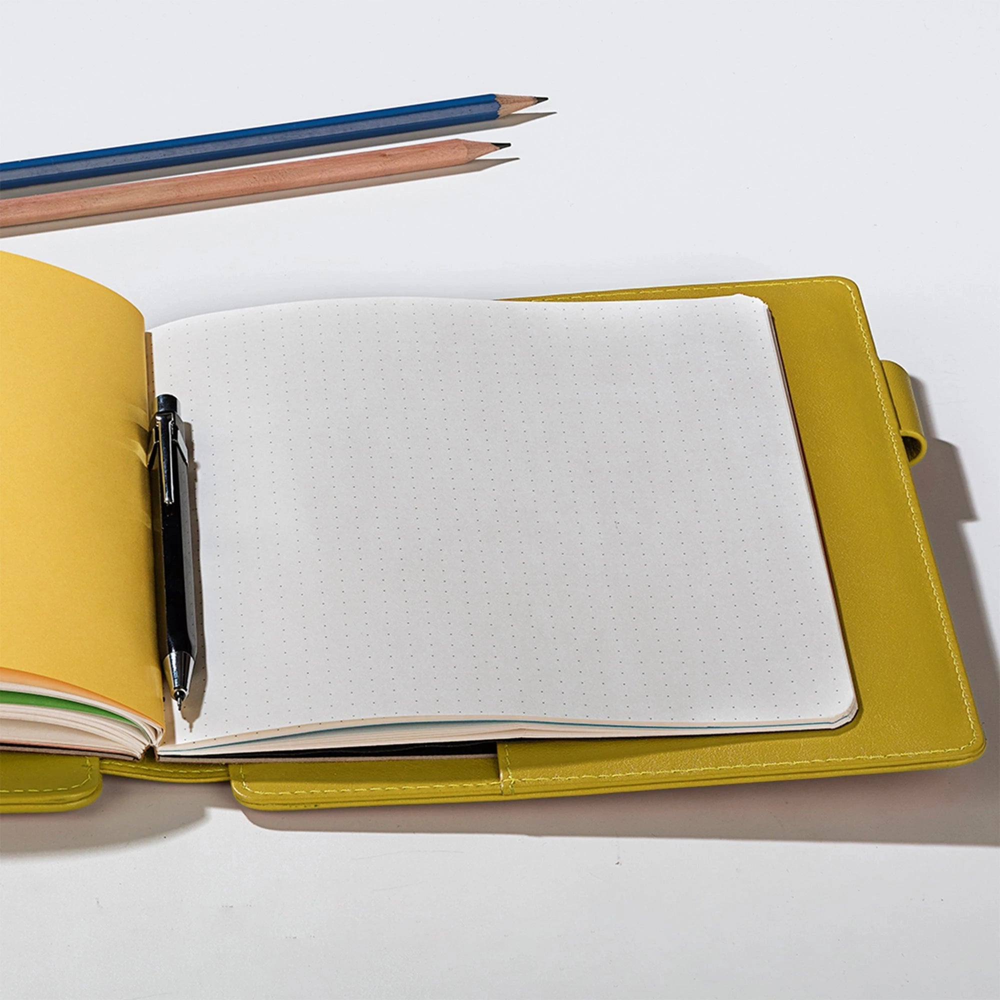 Melunge Leather Diary For Men & Women |  Genuine Leather Journal / Notebook | Color - Yellow Leather Talks
