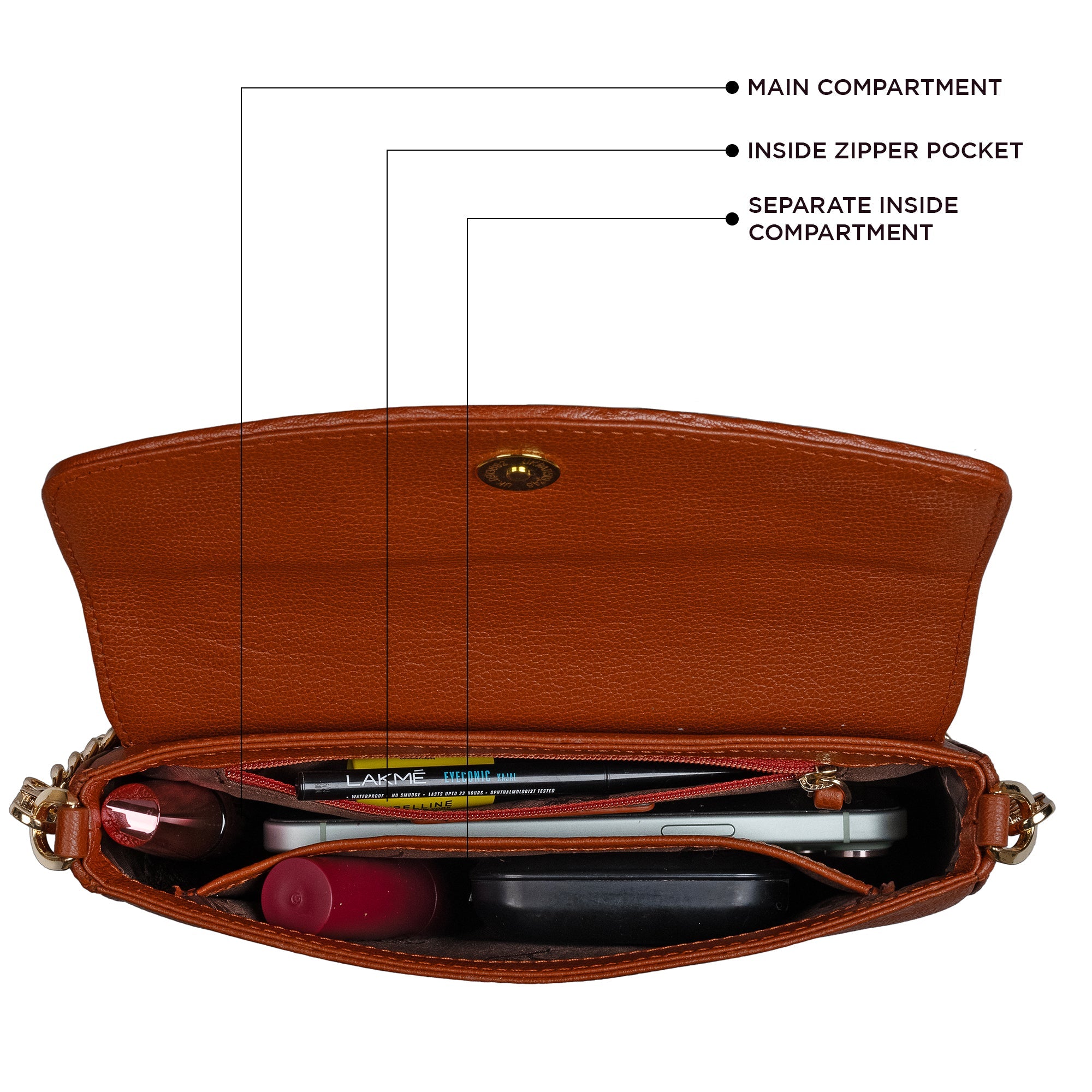 Genuine Leather Sling Bag for Women | Hand-Woven Crossbody Bag | Two Looks in One | Luxury Mini Shoulder Bag for Evening & Casual Wear | Color: Orange Leather Talks