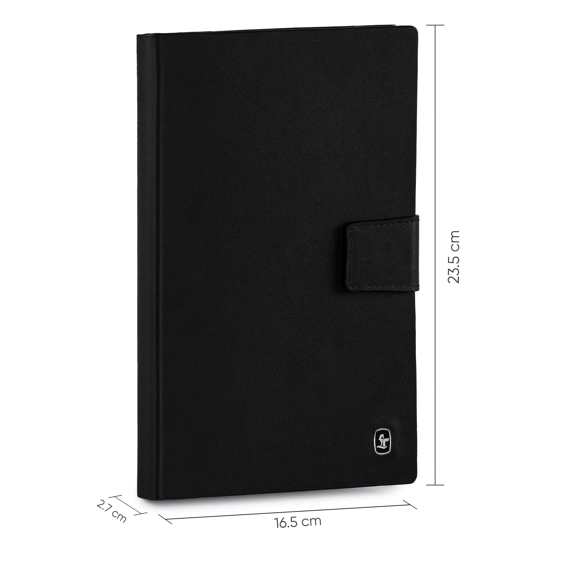 LT Smart Leather Notebook with Power Bank (5000 mAh) | Diary with Power Bank | Color: Nappa Black LeatherTalks