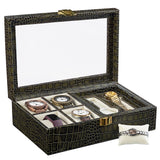 Galio Leather Watch Box Hold 6 watches