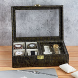 Luxury leather watch box
