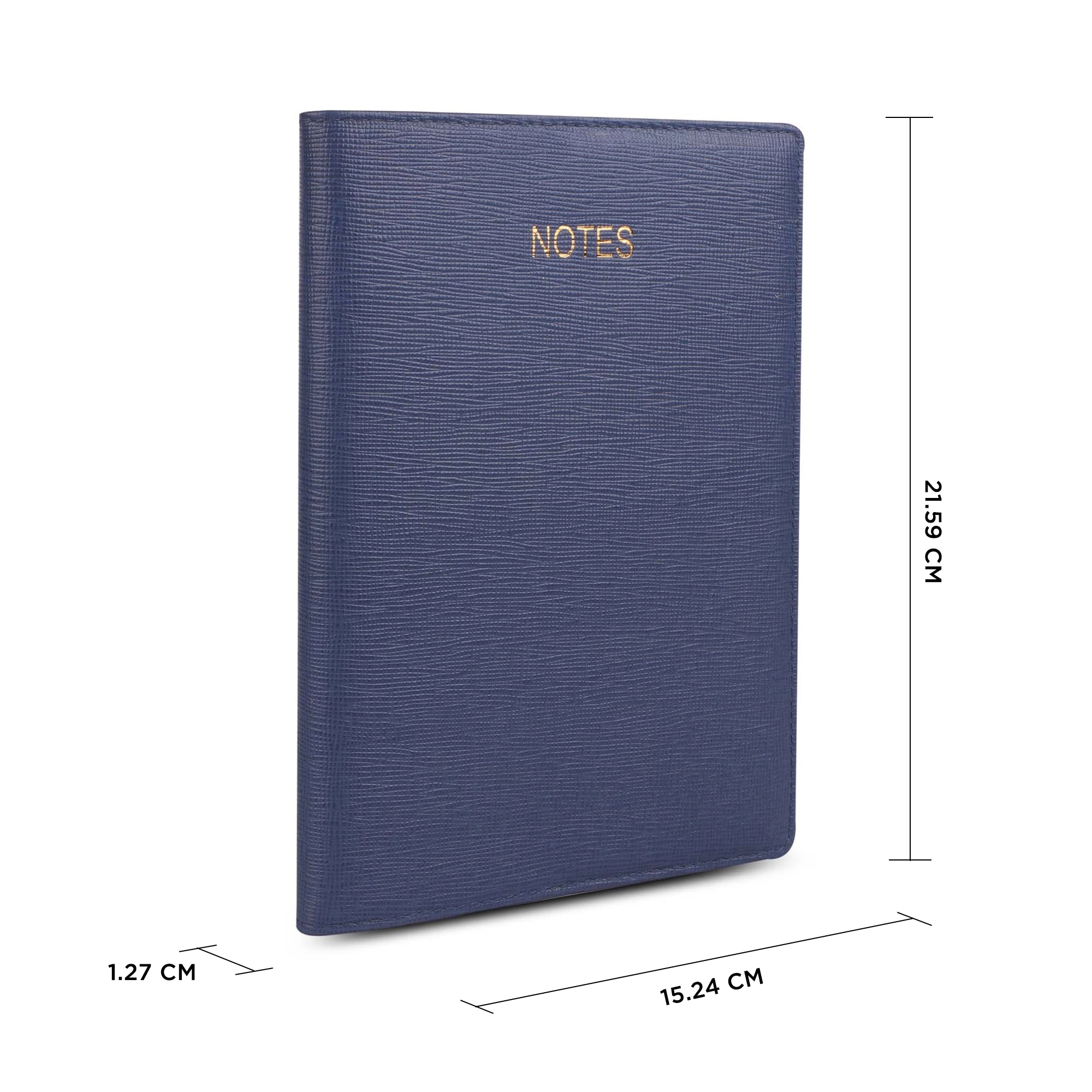 Classic - Handcrafted Genuine Leather Notebook | Luxury Journal | Refillable Diary for Men & Women | Color: Blue Leather Talks