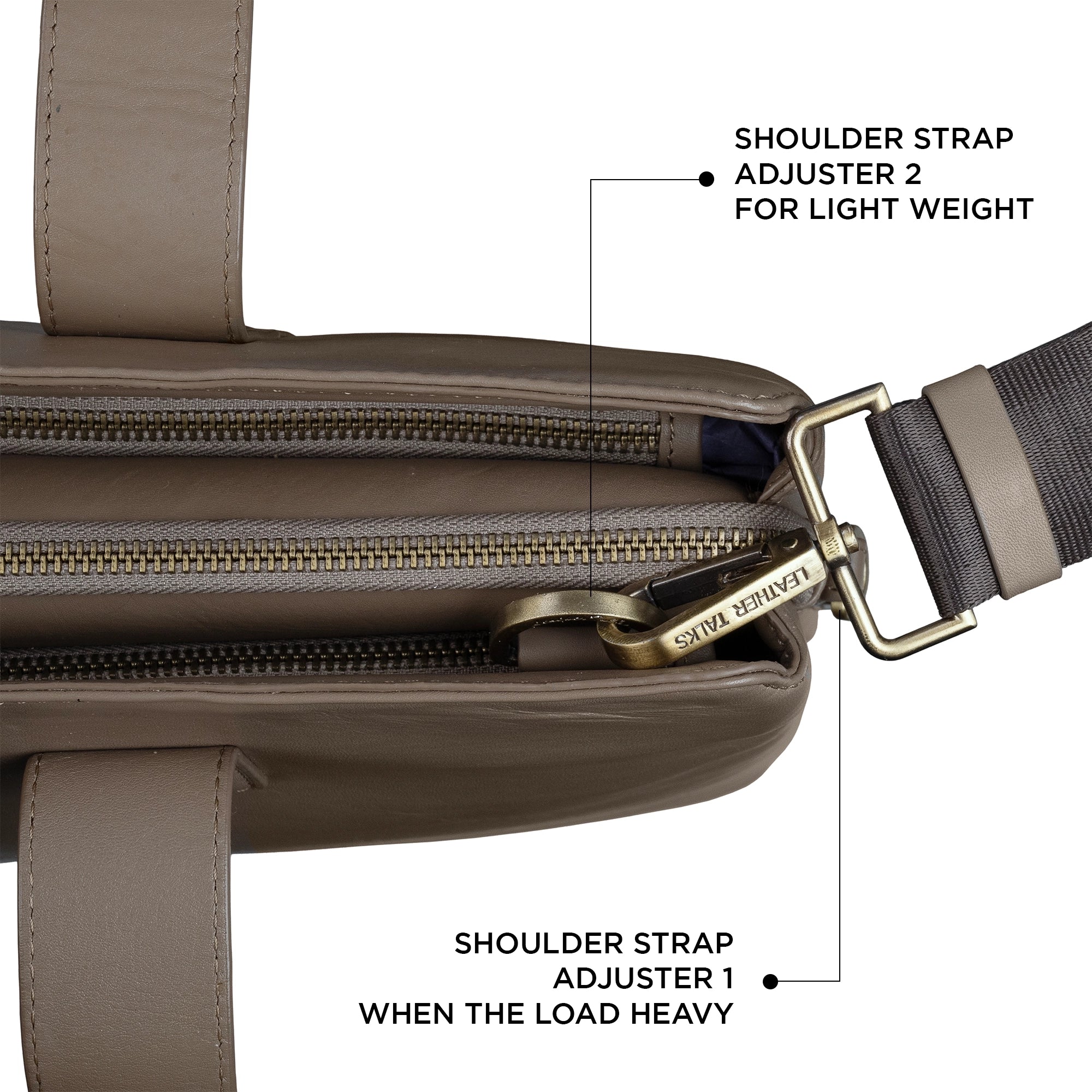 Georgia Collection | Genuine Leather Laptop / Office Bag For Men | Fits 15.5 in" Laptop | Colour: Beige