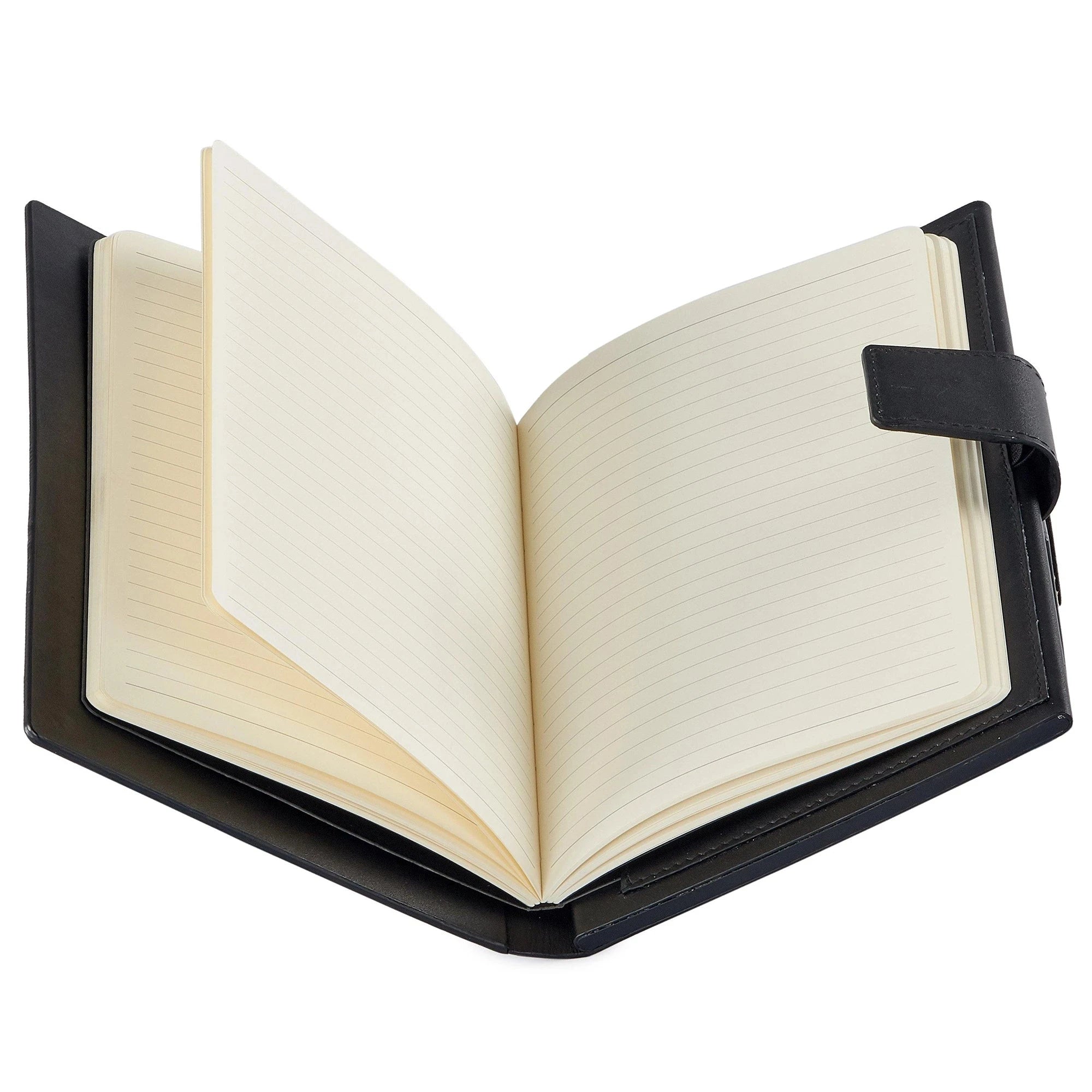 LT Smart Leather Notebook with Power Bank (5000 mAh) | Diary with Power Bank | Color: Nappa Black LeatherTalks