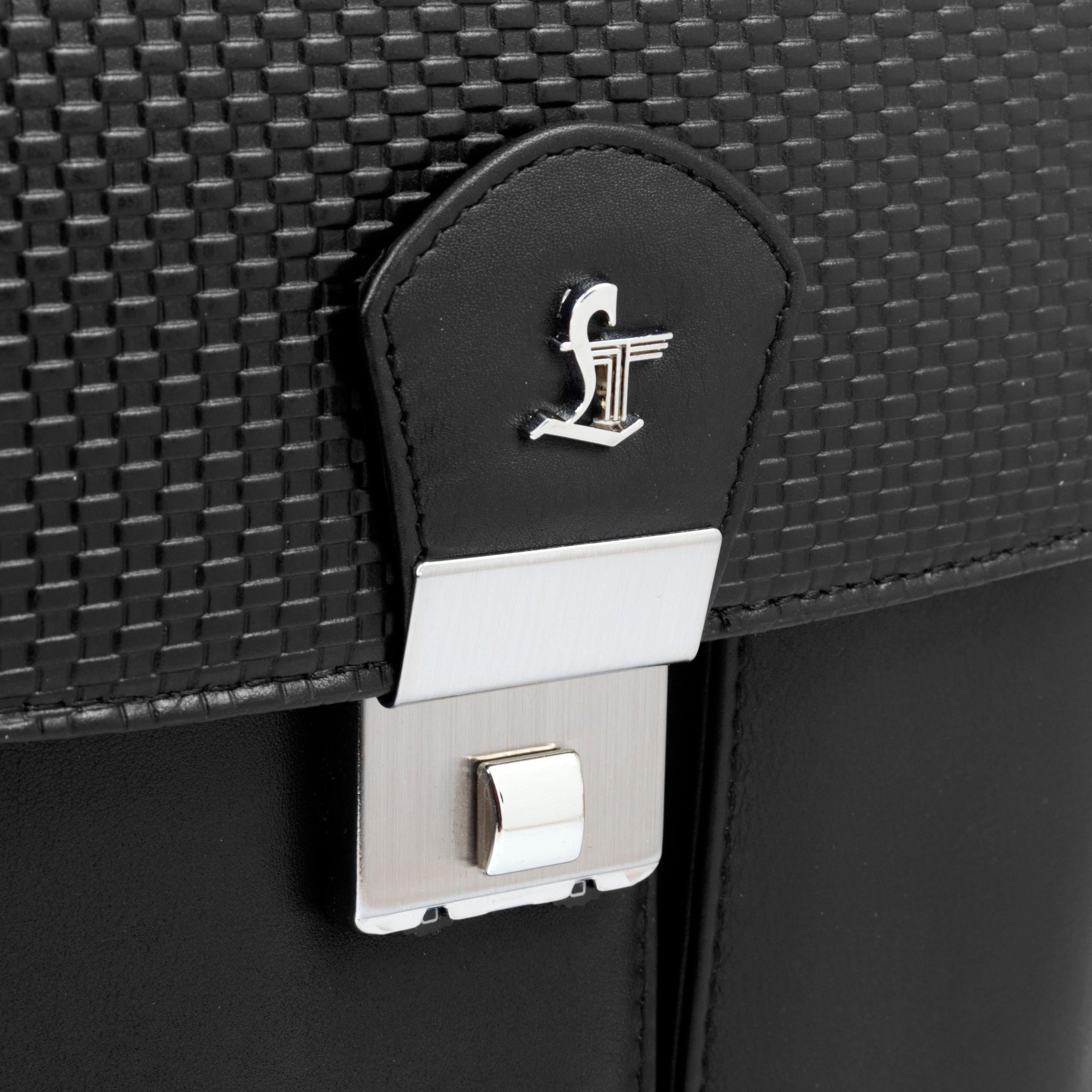 Men's Bag V | Leather Messenger Bag For Men | Colour : Black Leather Talks