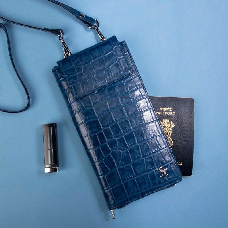 Georgia Collection Italian Classics - Travel Wallet |  Full Zip Passport II | 100% Pure Leather | Travel Accessory Travel Wallet | Leather Travel Wallet for Men or women