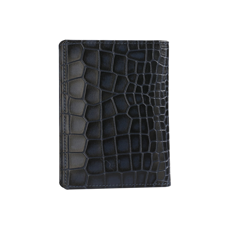 Accord Croco Leather Passport Cover Color: Black