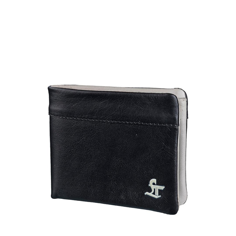 Universal Gents Wallet | Leather Wallet for Men | 100% Genuine Leather | Color: Black
