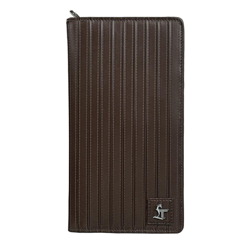 Full Zip Passport Travel Wallet For Men | 100% Genuine Leather Color: Brown
