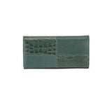 Swan Ladies Women | Leather Wallet for Women | 100% Genuine Leather | Color: Green