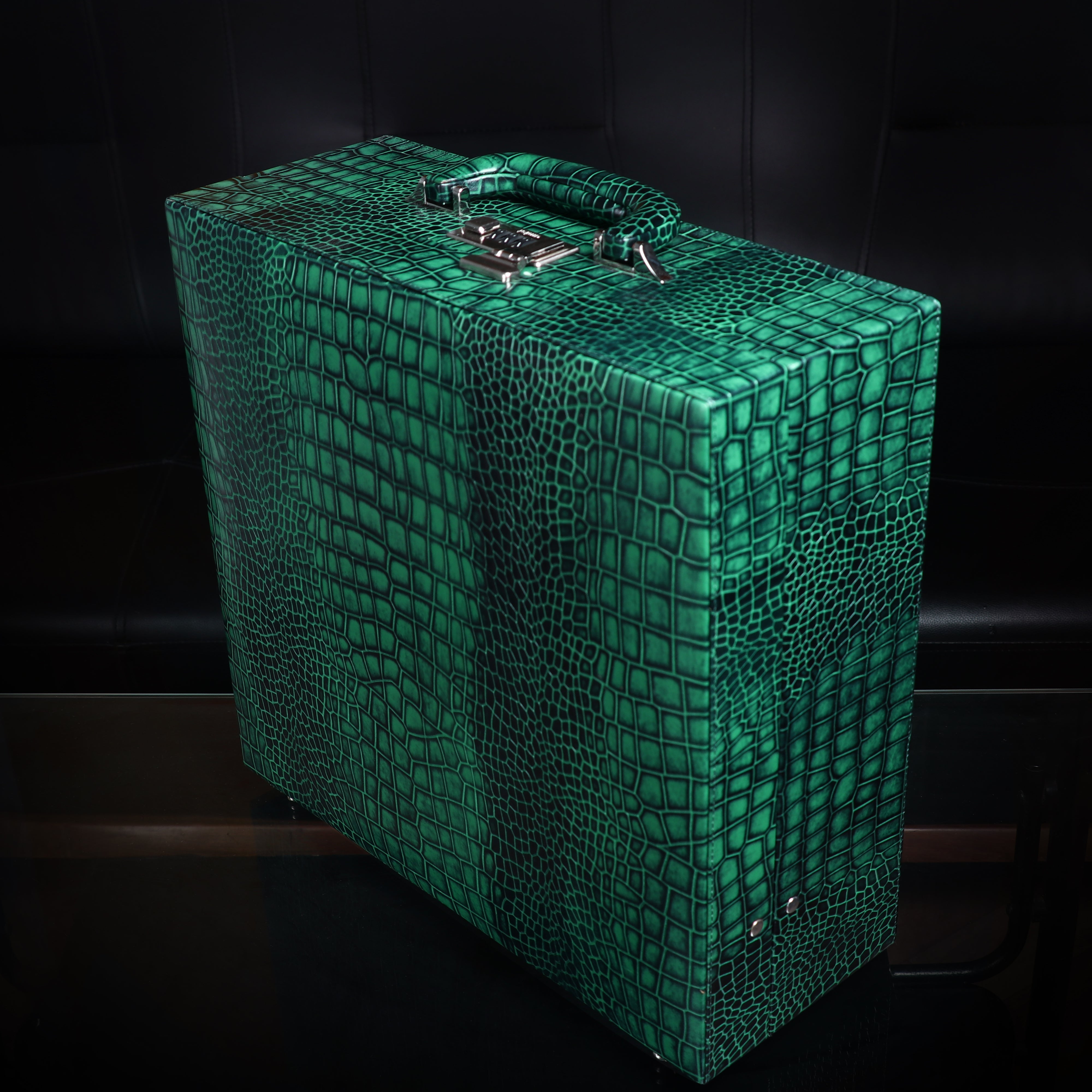 Luxury Genuine Leather Desktop Planner Set | Premium Corporate Diwali Gift for CEOs & Executives | Color: Green Leather Talks