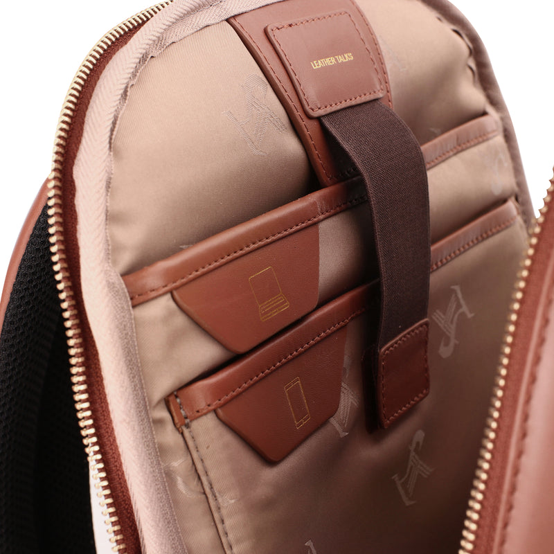 premium leather backpack