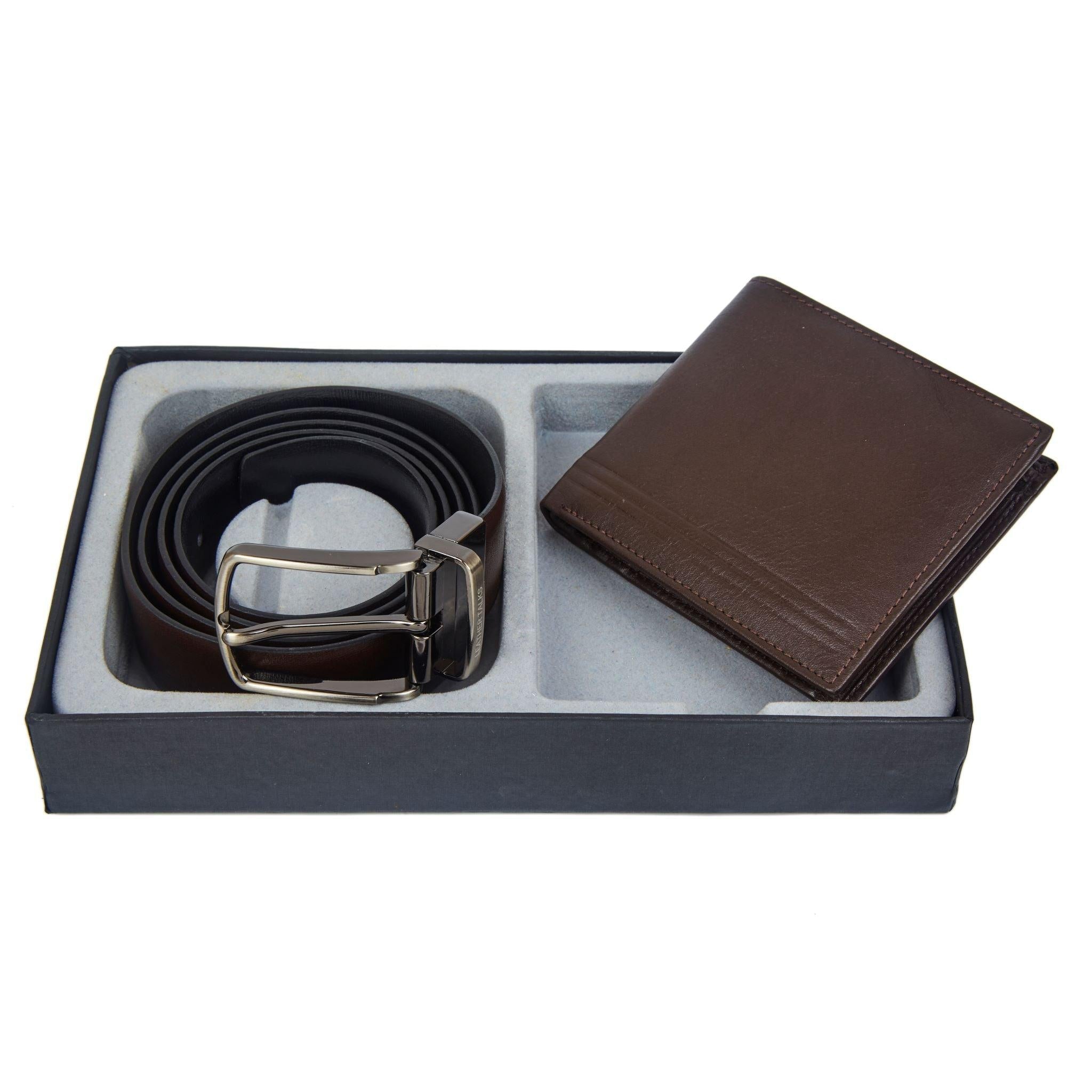Men's Wallet and Belt Gift Set - Leather Talks 