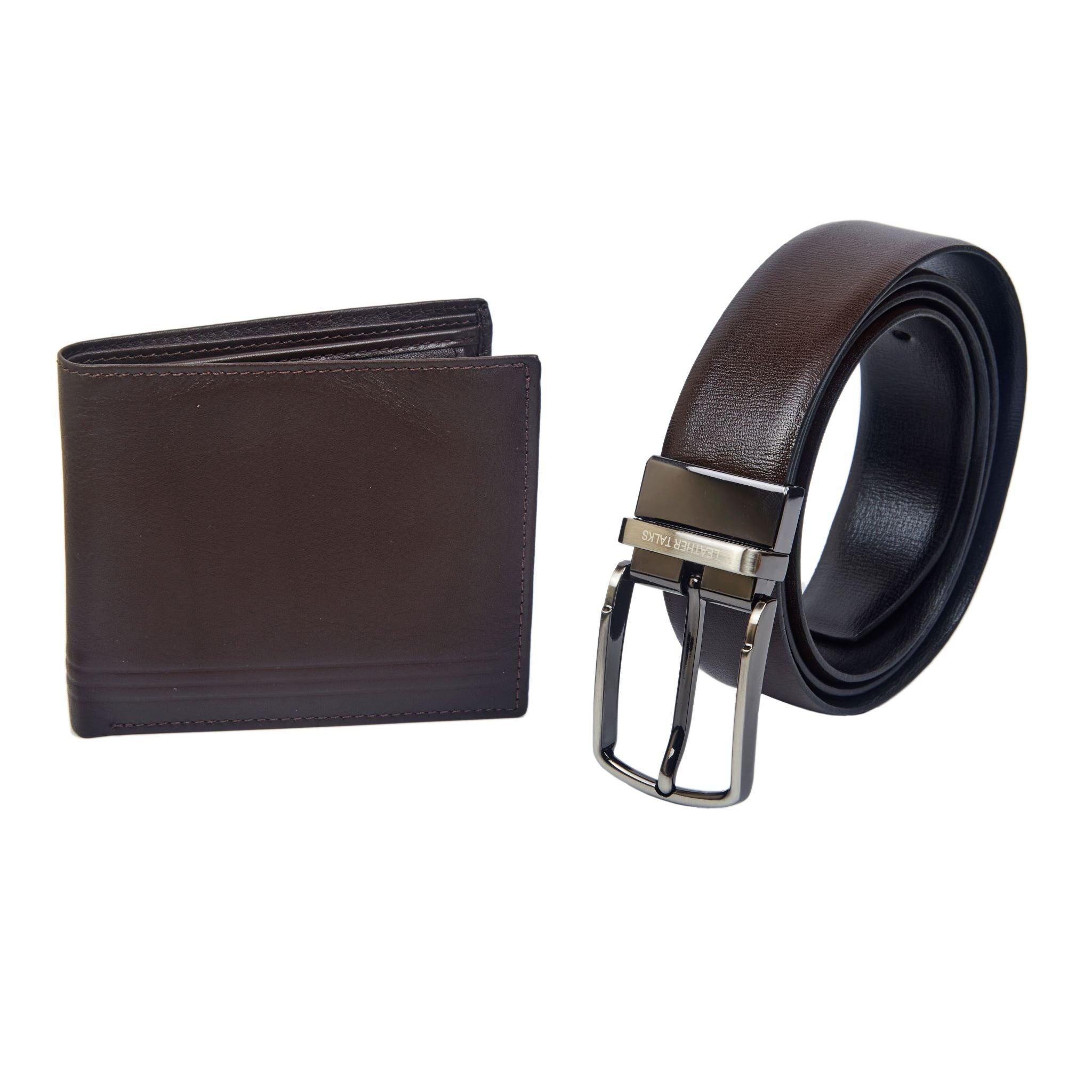 Men's Wallet and Belt Gift Set - Leather Talks 