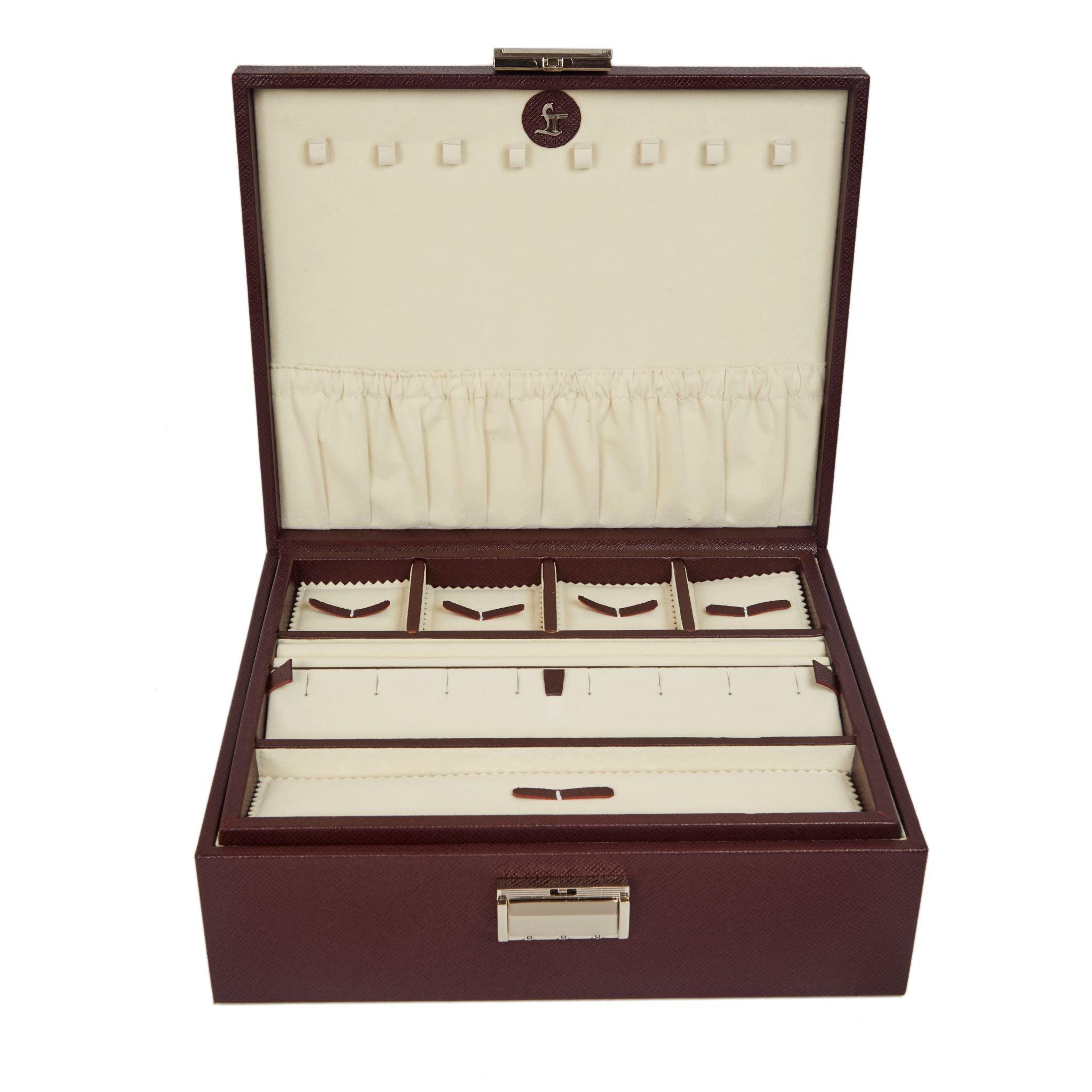 Royce Double Tray Jewellery Box - Leather Talks 