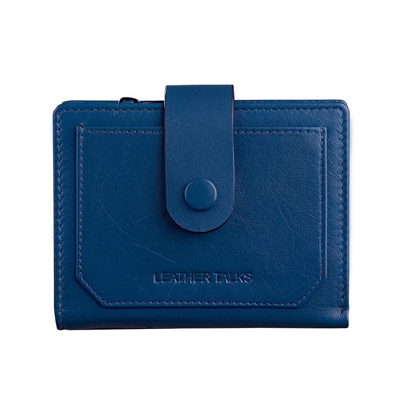 Summer I | Leather Wallet for Women | 100% Genuine Leather | Color: Blue