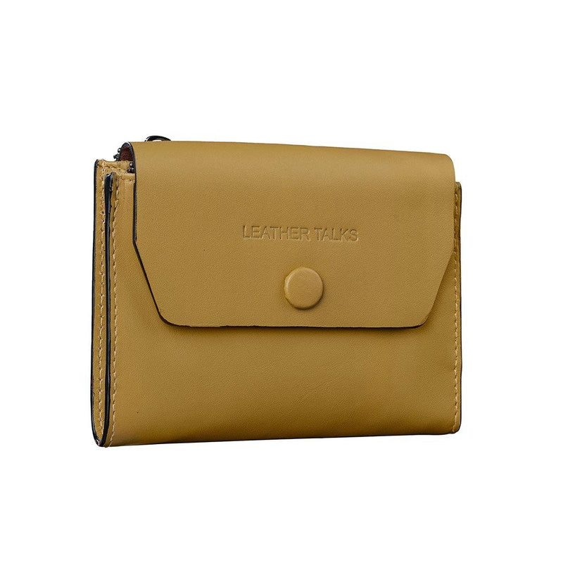 Summer II | Leather Wallet for Women | 100% Genuine Leather | Color: Yellow