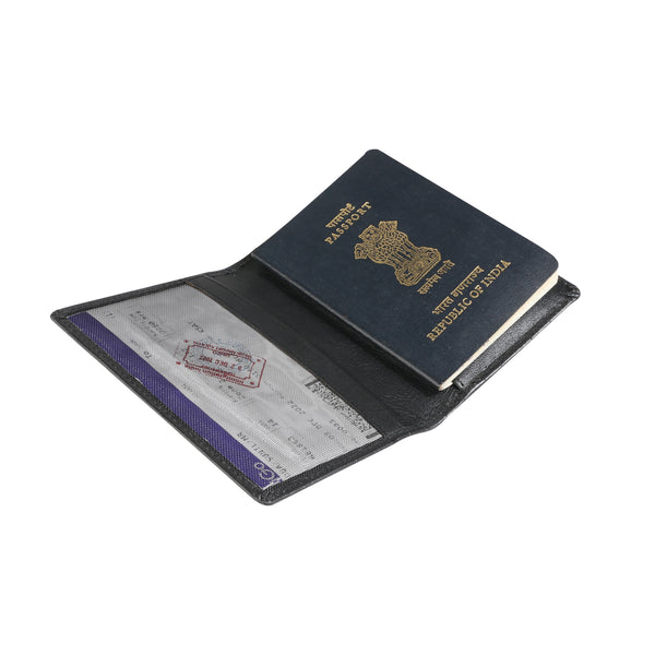 Accord Passport Cover/Case (Croco Black)