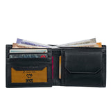 Classic Gent's Wallet | Leather Wallet for Men | 100% Genuine Leather | Color: Black