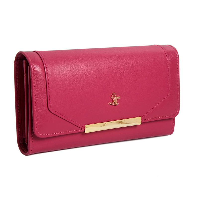 Celia Ladies Wallet | Leather Wallet for Women | 100% Genuine Leather | Color: Pink