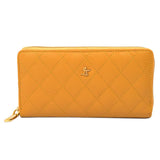 Palm | Leather Wallet for Women | 100% Genuine Leather | Color: Yellow