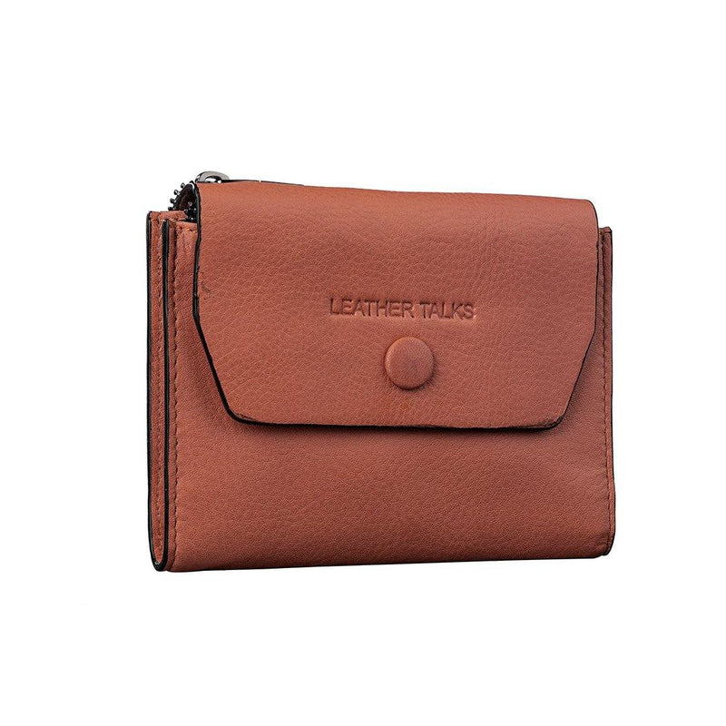 Summer II | Leather Wallet for Women | 100% Genuine Leather | Color: Orange
