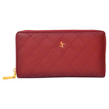 Palm | Leather Wallet for Women | 100% Genuine Leather | Color: Cherry