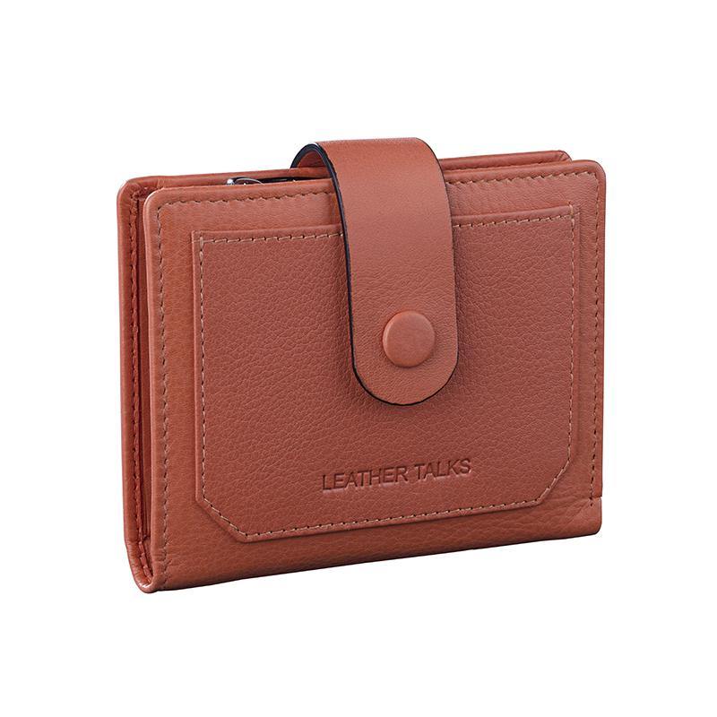 Summer I | Leather Wallet for Women | 100% Genuine Leather | Color: Tan