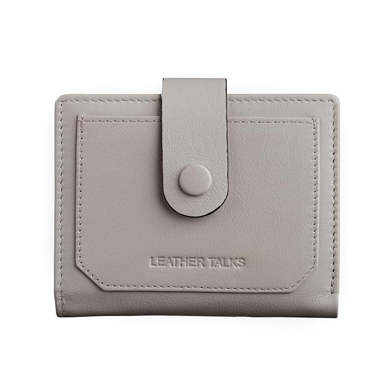 Summer I | Leather Wallet for Women | 100% Genuine Leather | Color: Beige